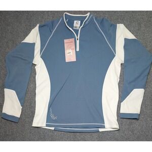 NWT Cannondale Cycling Women's XL Long Sleeve Quarter Zip Pullover Jersey Blue